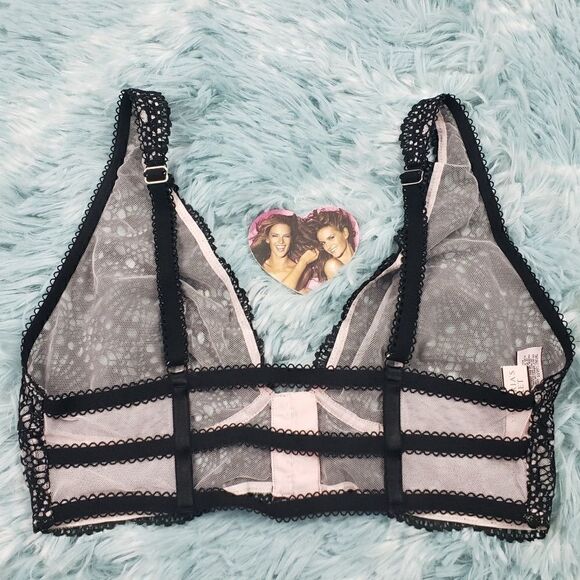 VS Ice Angel Black Strappy Bralette Limited Ed. S - Picture 5 of 5